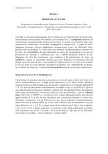 Diagramas de Fase 1 TEMA 4 DIAGRAMAS DE FASE Diagramas