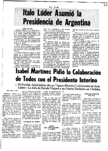 Italo Lúder Asumió la Presidencia de Argentina