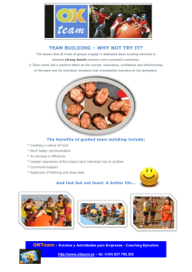 team building – why not try it?