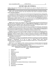 NOM-025/1-NUCL-2000 - Comisión Nacional de Seguridad Nuclear