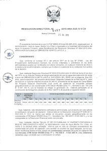 RESOLUCIÓN DIRECTORAL N° -20`15-ANA