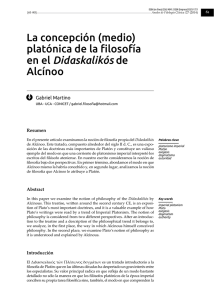 La concepción (medio) platónica de la filosofía en el Didaskalikós