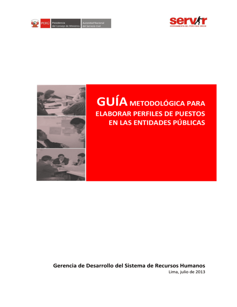 Guíametodológica Para Elaborar Perfiles De Puestos En Las