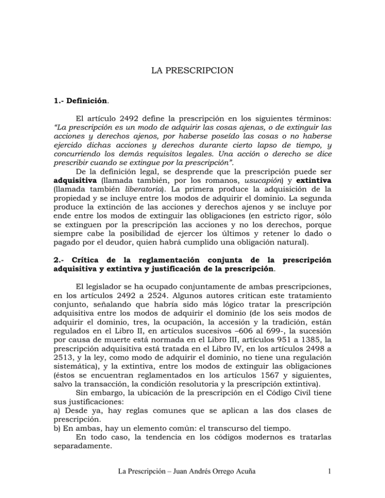 Civil2_la_prescripcion2 - Apuntes De Derecho Chileno