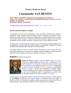 Canonizado: SAN BENITO - carismaticosenlinea.org