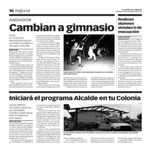Cambian a gimnasio - El Diario de Sonora