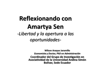 Reflexionando con Amartya Sen - Universidad Andina Simón Bolívar