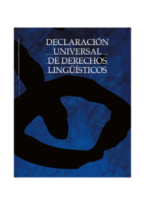 DECLARACIÓN UNIVERSAL DE DERECHOS LINGÜÍSTICOS