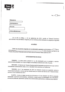 Resolución del TEAF imputación seguros de ahorro