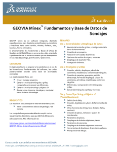 GEOVIA Minex Fundamentos y Base de Datos de Sondajes