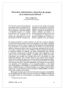 Derechos individuales y derechos de grupo en la democracia liberal