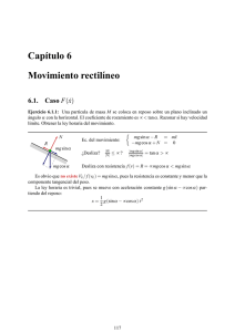 Capıtulo 6 Movimiento rectilıneo