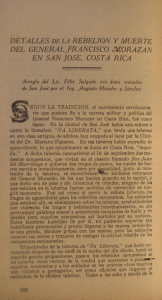 detalles de la rebelion y muerte del general,francisco morazan en