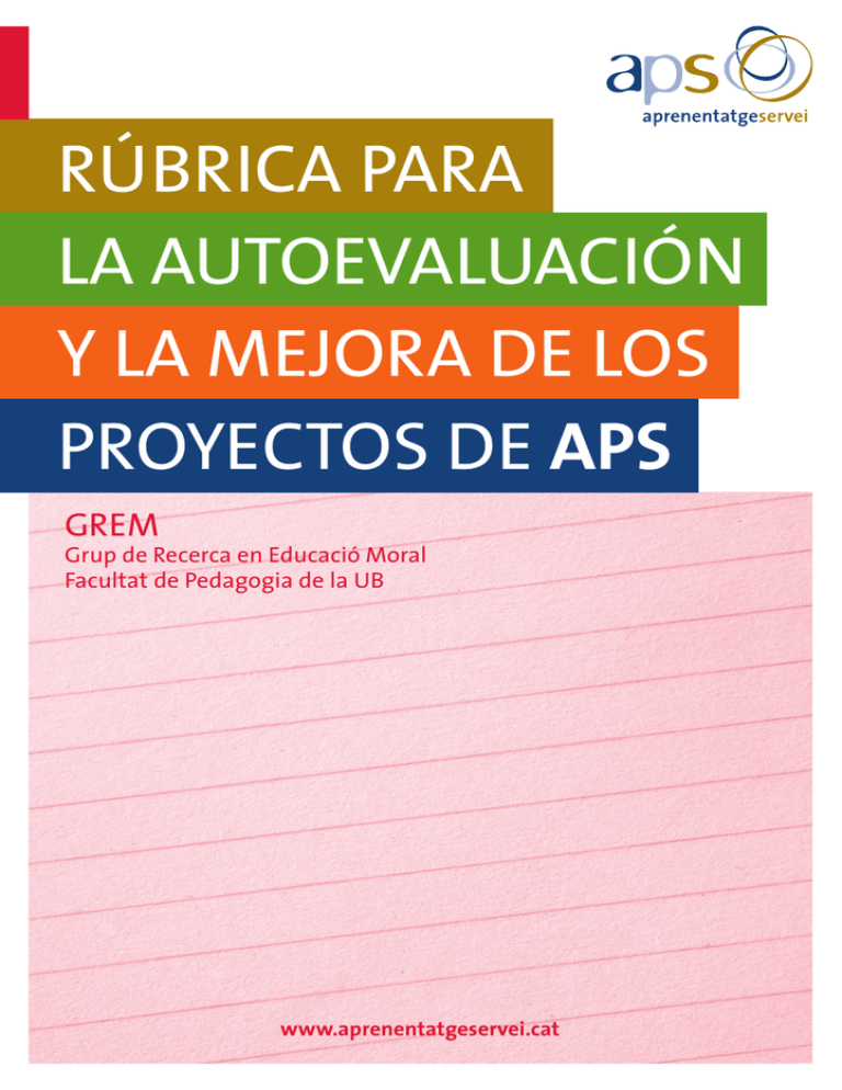 Rúbrica Para La Autoevaluación Y La Mejora De Los Proyectos