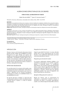 alteraciones estructurales de los dientes