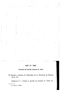 dreación del partido Leandro N. Alem