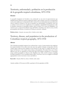 Territorio, enfermedad y población en la producción de la geografía