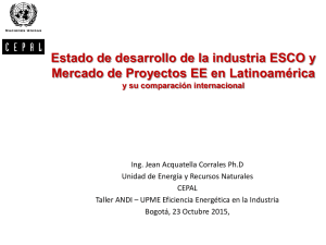 Estado de desarrollo de la industria ESCO y Mercado de Proyectos
