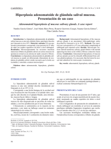 Hiperplasia adenomatoide de glándula salival mucosa
