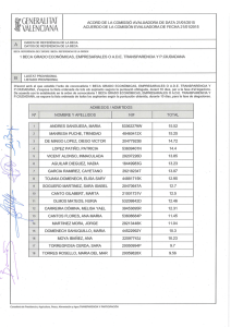 Acuerdos de la Comisión Evaluadora