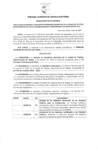 Resolución TSJE N° 84/2014