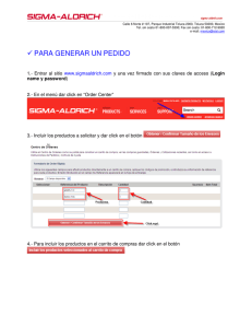 para generar un pedido - Sigma