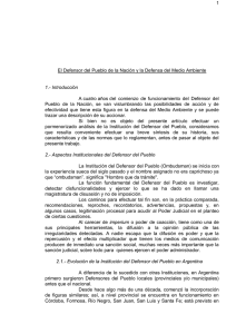 Defensor del Pueblo de la Nación y la Defensa del Medio Ambiente