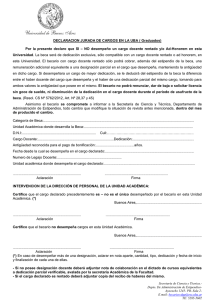 DECLARACION JURADA DE CARGOS EN LA UBA ( Graduados