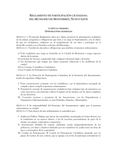 Reglamento de Participación Ciudadana