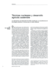 Técnicas nucleares y desarrollo agrícola sostenible
