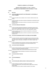 Anexo I - Modificada por Resolución General N° 52/06