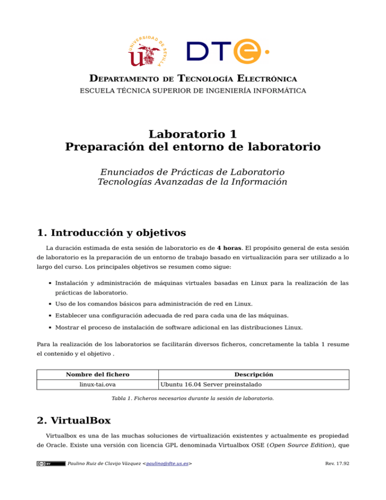 Laboratorio 1 Preparación Del Entorno De Laboratorio
