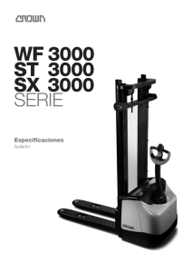 Apilador WF/ST/SX 3000 Especificaciones