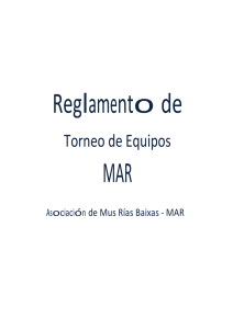 Reglamento de Torneo de Equipos MAR