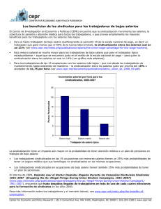 Los beneficios de los sindicatos para los trabajadores de bajos