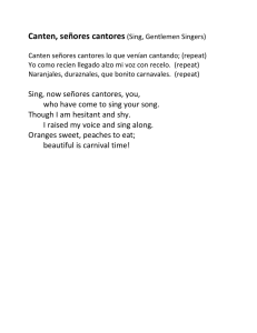 Canten, señores cantores (Sing, Gentlemen Singers)