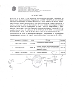 Page 1 GOBIERNO DE LA PROVINCIA DE CORDOBA MINISTERIO