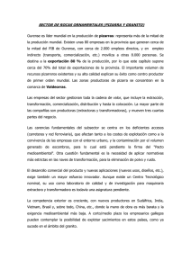 SECTOR DE ROCAS ORNAMENTALES (PIZARRA Y GRANITO)