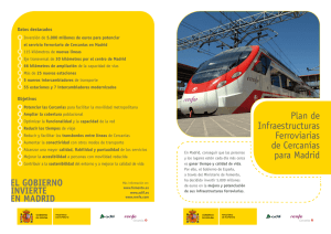 Plan de Infraestructuras Ferroviarias de Cercanías para Madrid