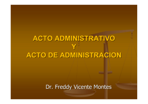 Acto Administrativo y Acto de Administración