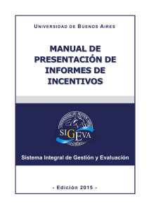 Manual de Presentación de Informes de Incentivos 2013