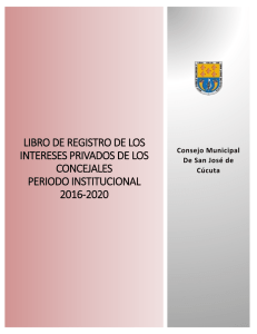 LIBRO DE REGISTRO DE LOS INTERESES PRIVADOS DE LOS