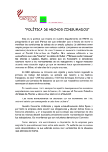 POLITICA DE HECHOS CONSUMADOS