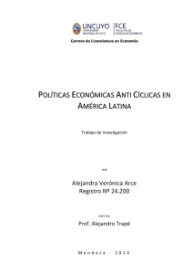 POLÍTICAS ECONÓMICAS ANTI CÍCLICAS EN AMÉRICA LATINA