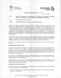 Directiva No 22 de 2010 - Ministerio de Educación