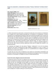 Proceso de conservación y restauración de la pintura “Passeig i
