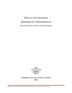 Manual de criterios editoriales y tipográficos
