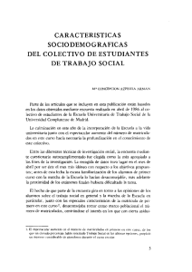CARACTERíSTICAS SOCIODEMOGRAFICAS DEL COLECTIVO DE