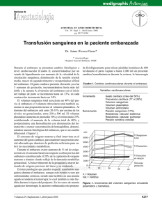 Transfusi&oacute;n sangu&iacute;nea en la paciente embarazada
