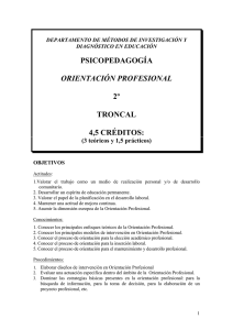 PSICOPEDAGOGÍA ORIENTACIÓN PROFESIONAL 2º TRONCAL 4